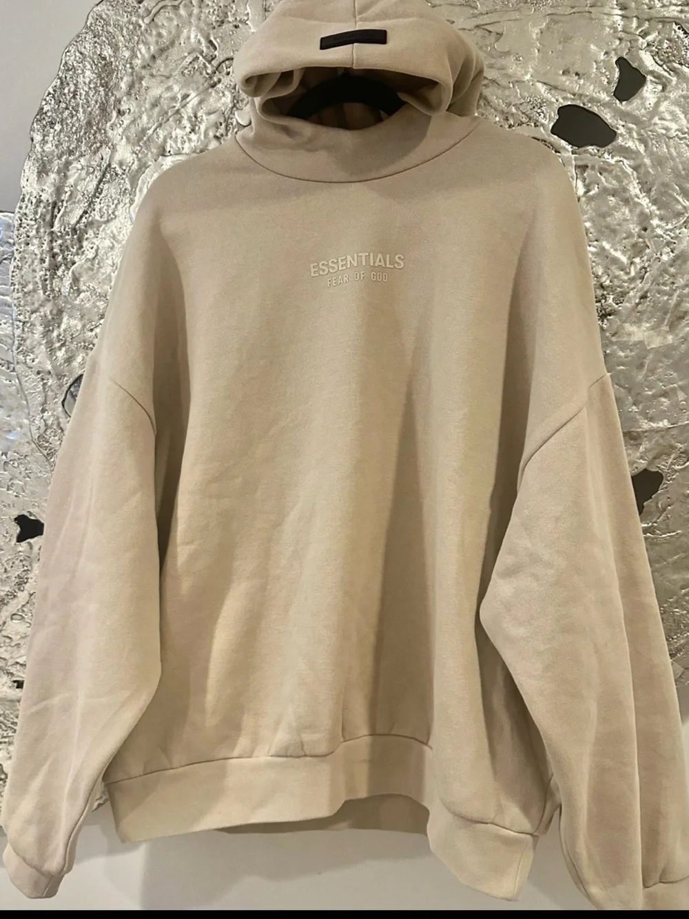 Essentials Fear of God Men's Cream Hoodie Sweatshirt L